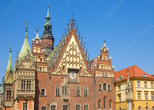 city hall facade, Wroclaw, Poland