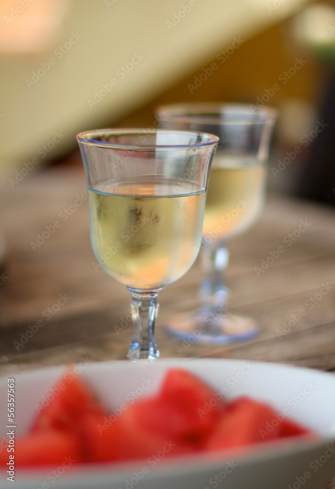 Fototapeta premium wine and watermelon