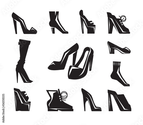 Set icons shoes