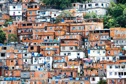 Favela, Brazilian slum in Rio de Janeiro photo