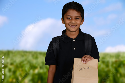 Boy Going To School