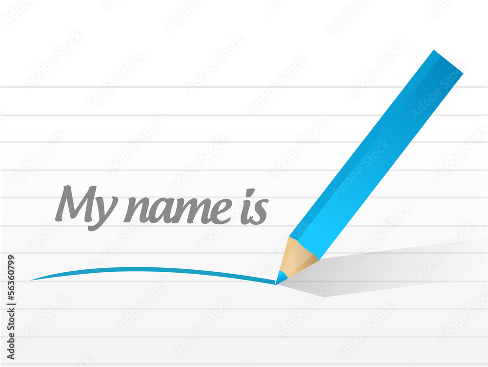 my name is written message my name is written message