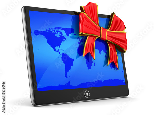 tablet on white background....