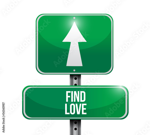 find love road sign illustration design photo