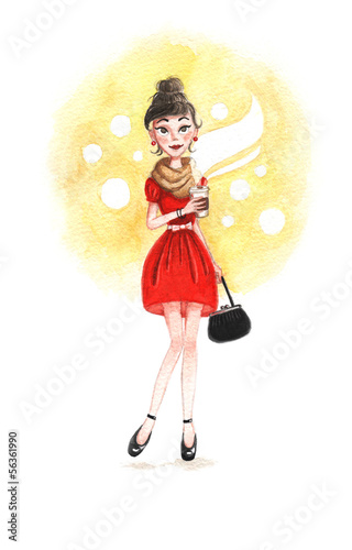 Girl with Coffee
