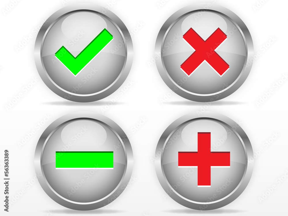 Check and cancel buttons