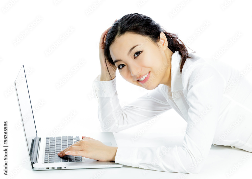 Attractive asian girl 20 years old shot in studio