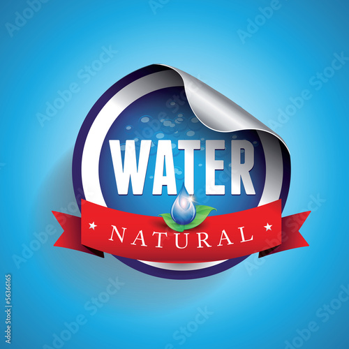 Drinking and Water Label vector