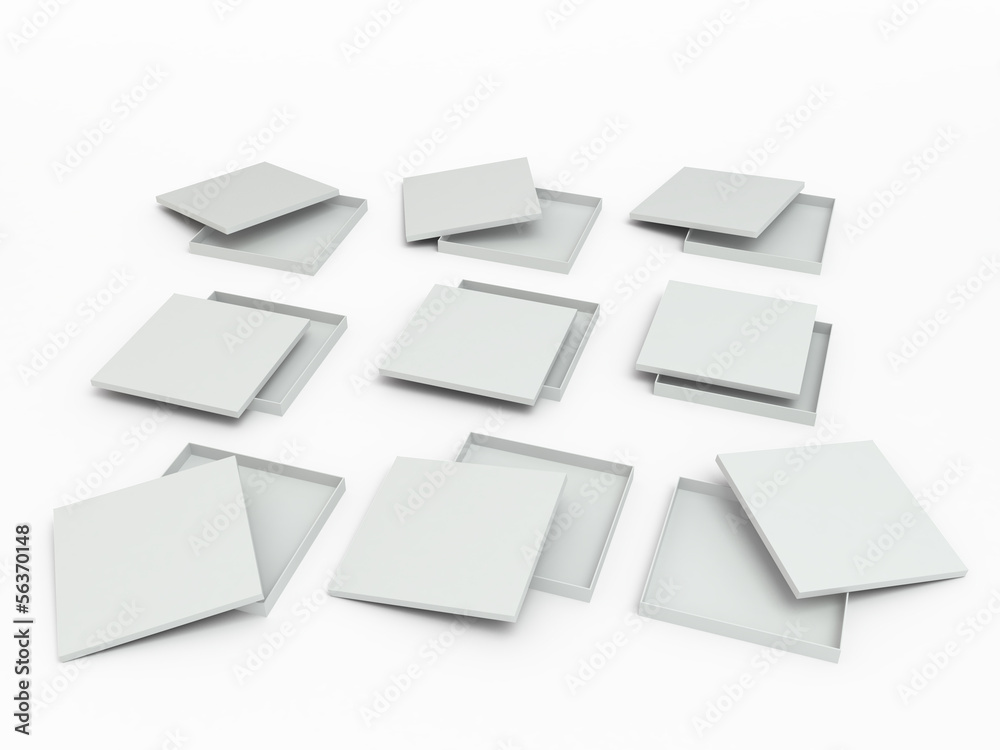 Set of white boxes Set of white boxes