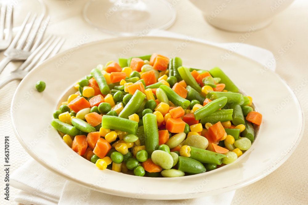 Steamed Organic Vegetable Medly