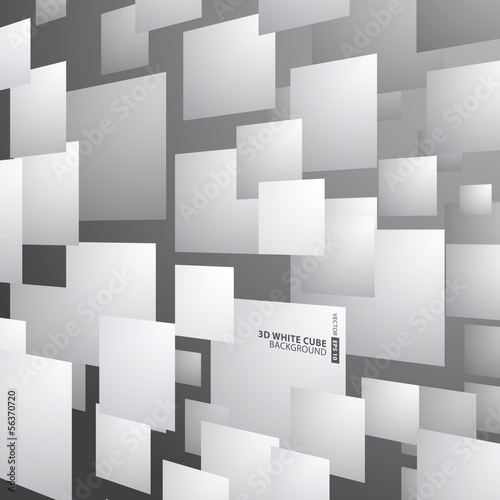 Abstract background with 3d cubes and squares