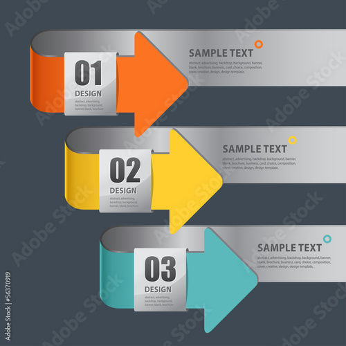 Vector Banners with Arrow Signs and Your Messages