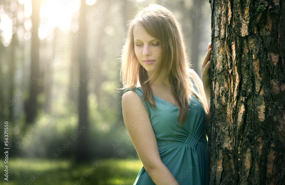 beautiful girl in fairy forest