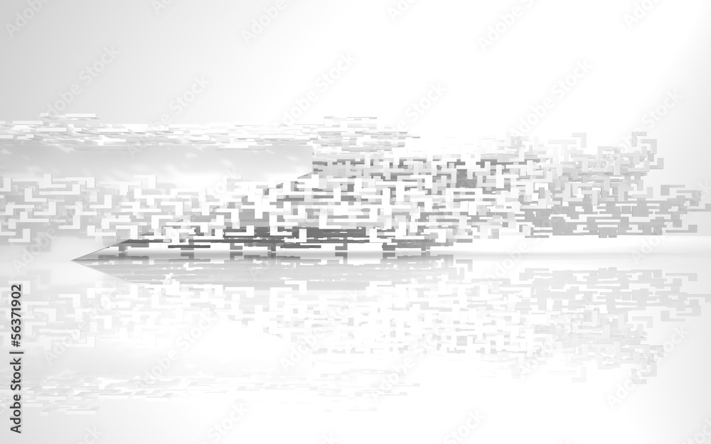 uper cool abstract architectural white background
