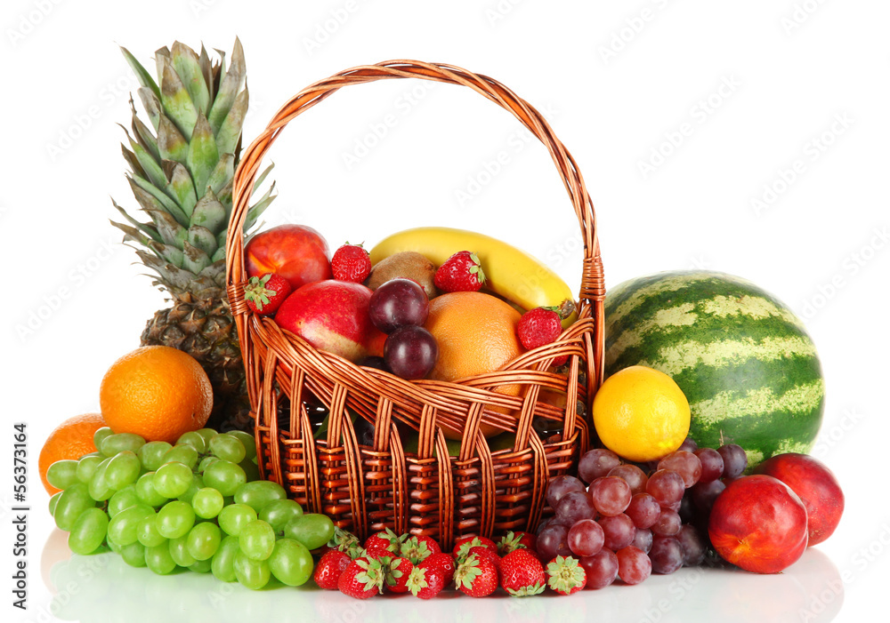 Different fruits isolated on white Different fruits isolated on white