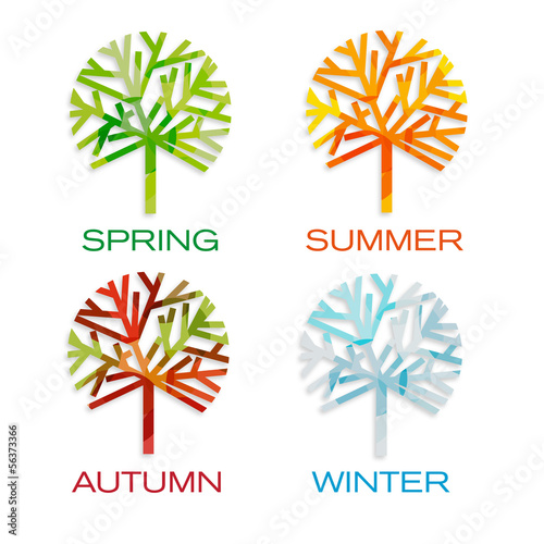 Four seasons. Spring, summer,autumn and winter photo