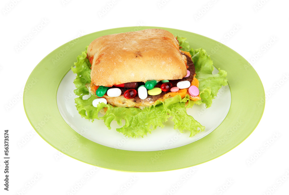 Conceptual image for nutritional care:assorted vitamins and Conceptual image for nutritional care:assorted vitamins and