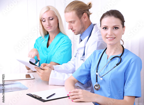 Medical team during meeting in office