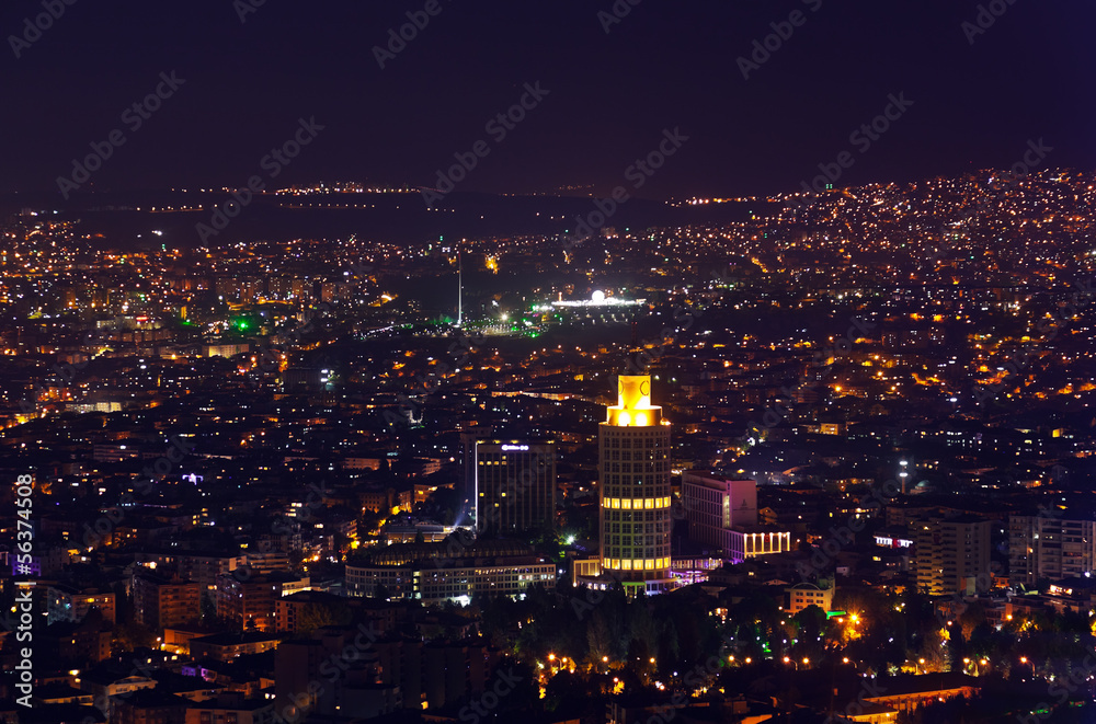 Ankara Turkey at night