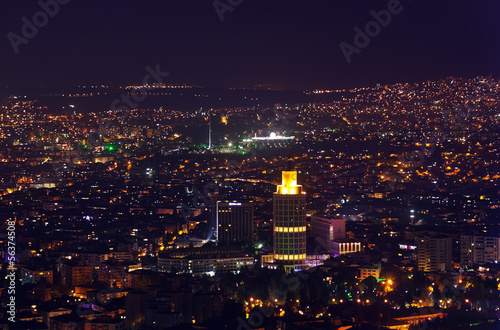 Obraz na płótnie Ankara Turkey at night w salonie