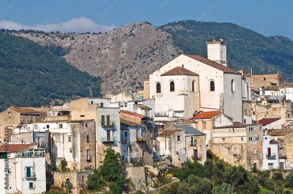 Panoramic view of Cagnano Varano. Puglia. Italy.