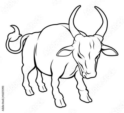 Stylised ox illustration