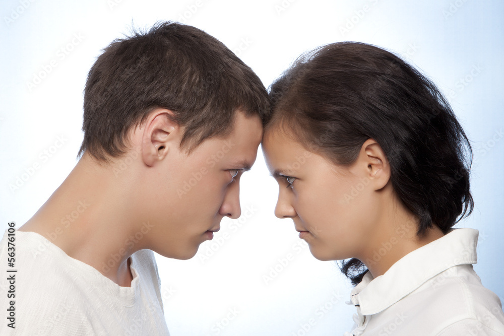 Young couple quarreling Young couple quarreling