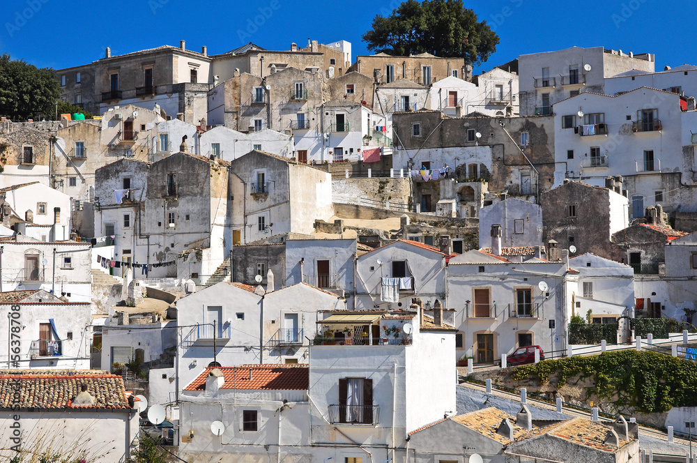 Panoramic view of Monte Sant'Angelo. Puglia. Italy.