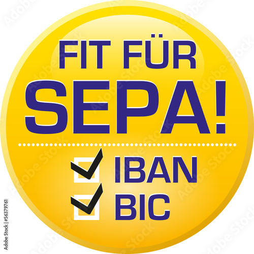 Gelber Button Fit für SEPA