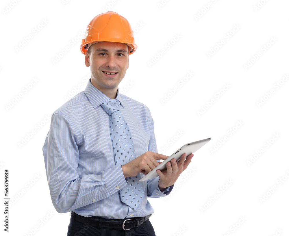 Happy young businessman architect Happy young businessman architect