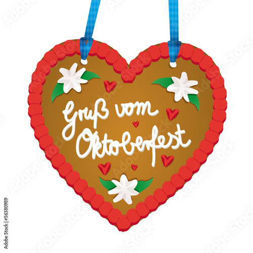 Lebkuchenherz Gruß vom Oktoberfest