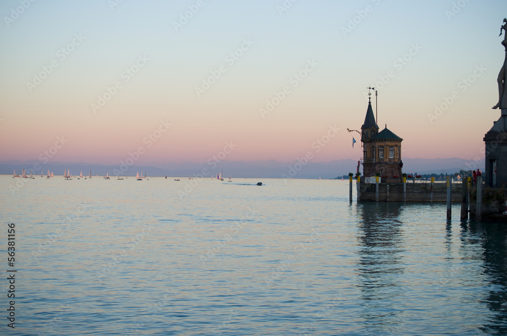 Sonnenuntergang in Konstanz