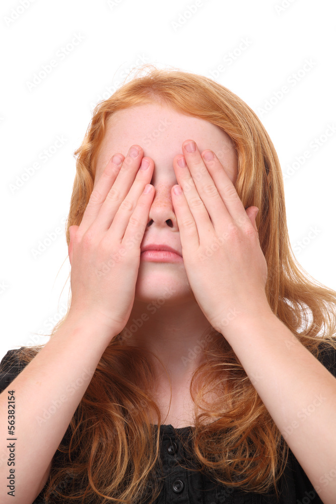 Ängstliches Mädchen Ängstliches Mädchen