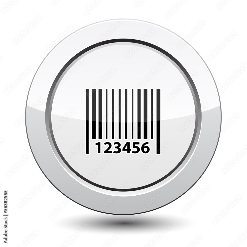 Button with Barcode Icon Button with Barcode Icon