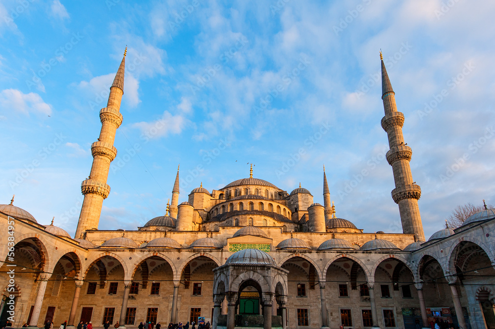 The Blue Mosque at Sunset in Istanbul