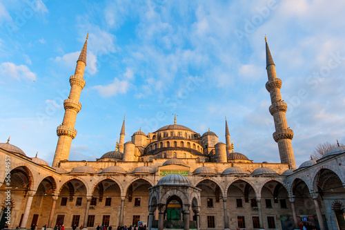 The Blue Mosque at Sunset in Istanbul