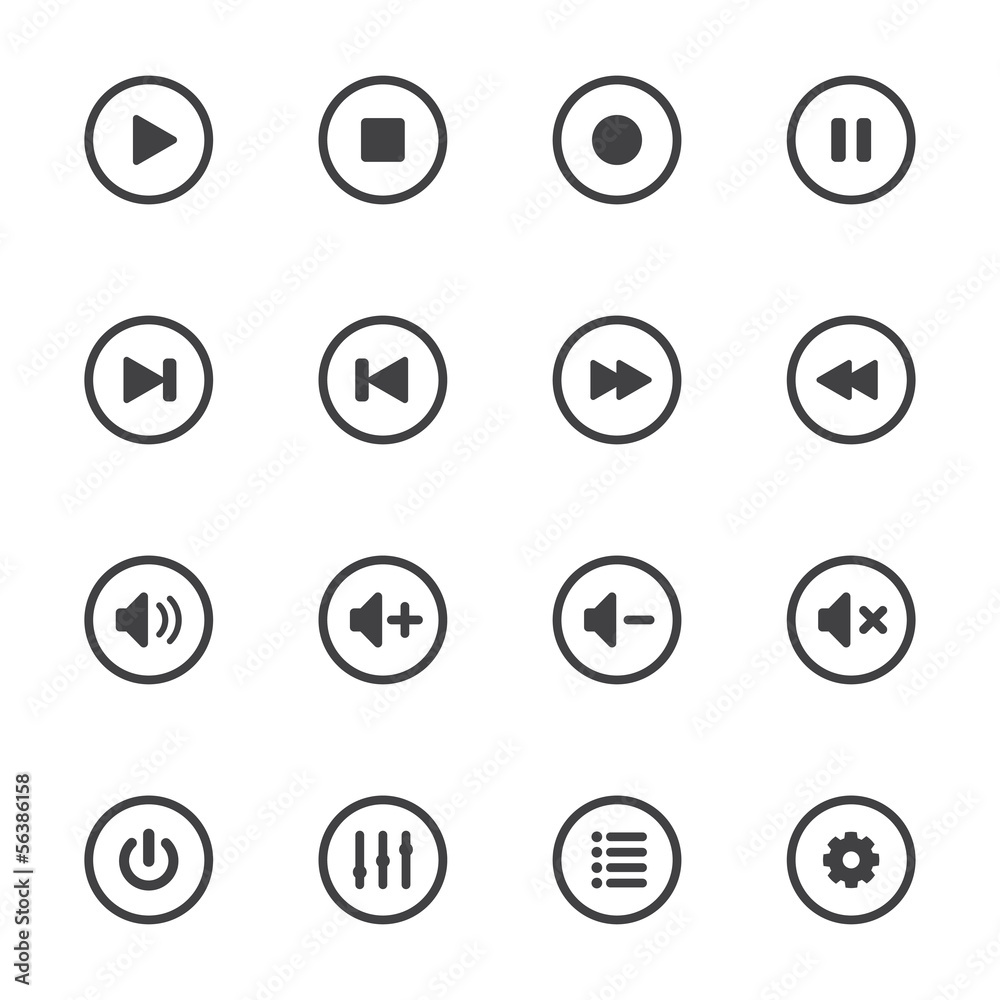 Media Player with White Background Media Player with White Background