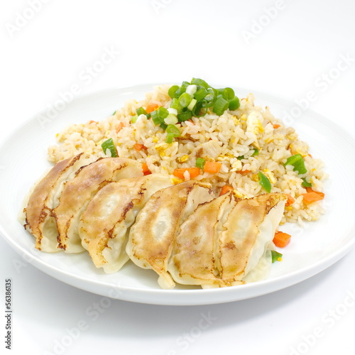 Fried rice with Fried dumplings set