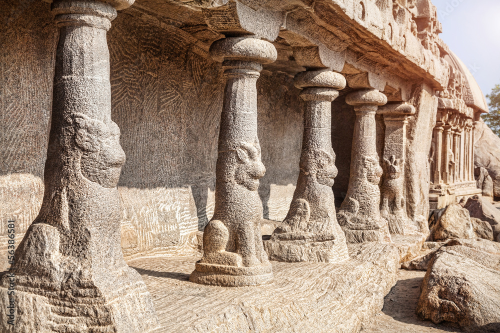 Five rathas complex in Mamallapuram Five rathas complex in Mamallapuram