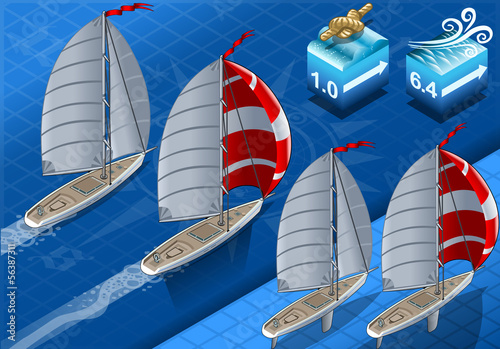 Isometric Sailships in Navigation