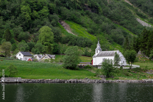 Schilderij op canvas Small church in the Norwegian countryside
