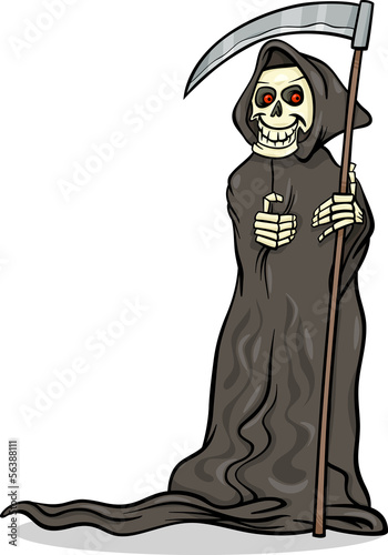 death skeleton cartoon illustration