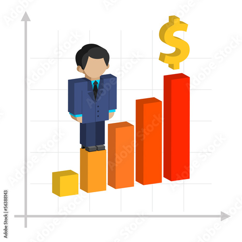 Business graph, profit growth