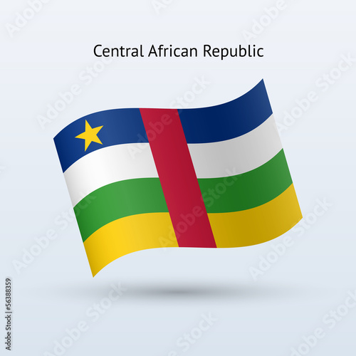 Central African Republic flag waving form.