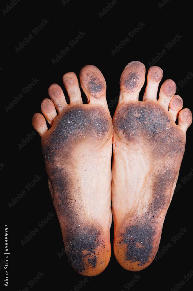 Nackte Fußsohlen nach dem Abendspaziergang Stock Photo | Adobe Stock