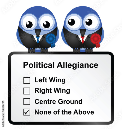 Bird politicians with disillusioned voters opinion