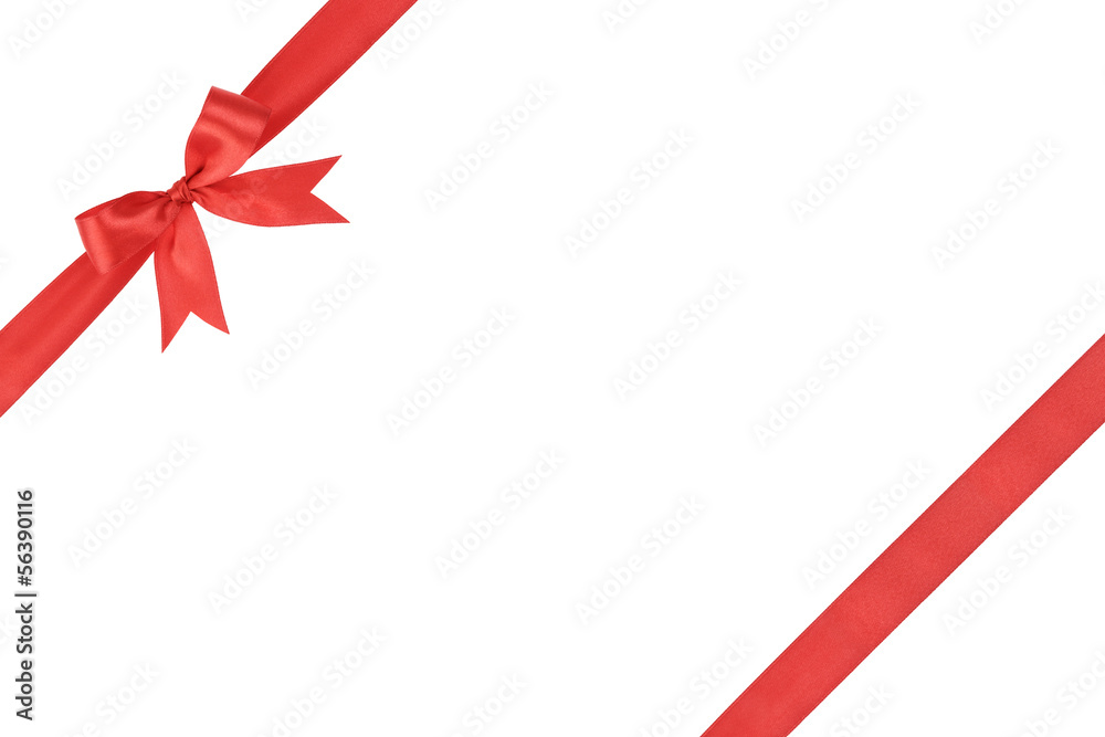 red simple tied ribbon bow composition red simple tied ribbon bow composition