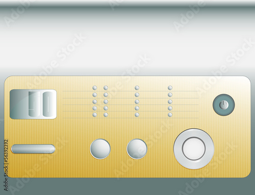control panel or set of different buttons