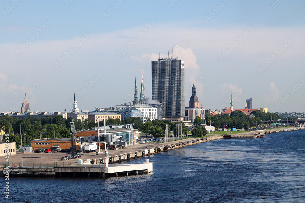 View of the embankment of Riga