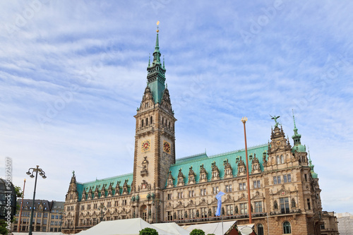 City Town Hall of Hamburg  Germany